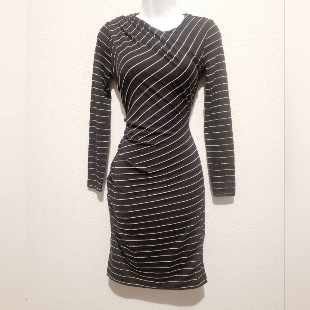Striped Black and White Dress